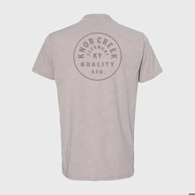 The tee is light-gray in color, with “Knob Creek” written in gray on the left chest.