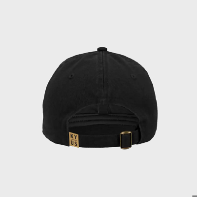 Black Lo Pro Cap Front Image on gray background