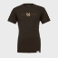 Brown Logo Tee Front Image on gray background