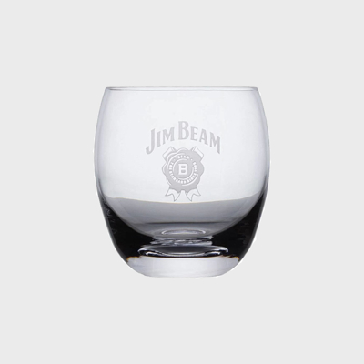 Jim Beam 10oz Glass Product Image on gray background