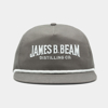 Gray hat featuring the James B. Beam logo embroidered in white.