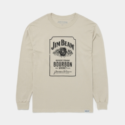 Jim Beam Long Sleeve Beefy-T with Jim Beam logo on the front