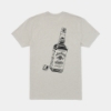 back image of silk colored shirt with Jim Beam bottle on it