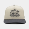 high profile 5-panel hat with Jim Beam Homestead graphic