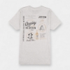 Graphics displayed around the James B Beam distillery on back of the tee