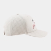 side view of Jim Beam light beige performance hat