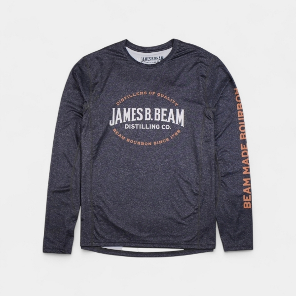 front view of the James B. Beam performance long sleeve shirt