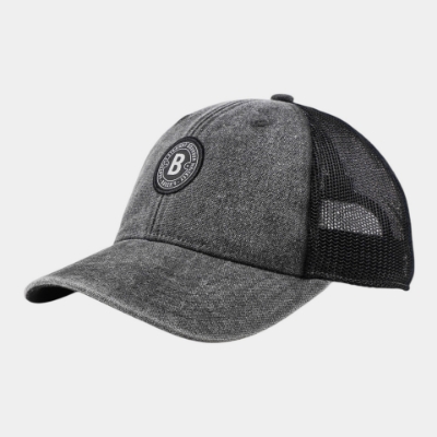 Baker's washed black denim trucker hat