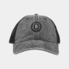 Baker's washed black denim trucker hat