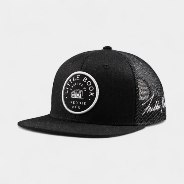 Little Book black high-profile, 6-panel trucker hat