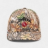 Jim Beam Camo Hat front view with Realtree camo pattern and logo