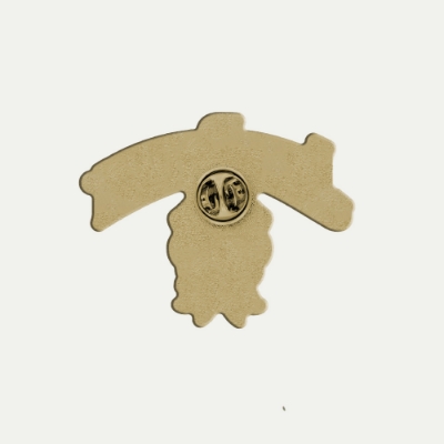 Jim Beam enamel pin featuring the brand logo and red seal design