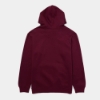 Back of maroon pullover hoodie