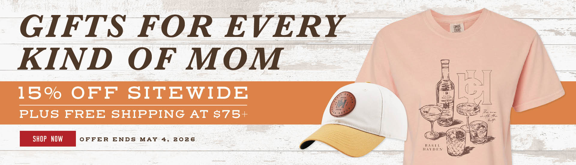 15% Off Sitewide through 5.4.26