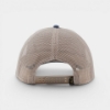 James B. Beam trucker hat rear mesh view with adjustable snapback closure