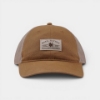 Front panel & patch on Basil Hayden twill patch trucker hat