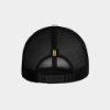 Back of Baker’s Black & Cream Trucker Hat with black mesh panels and adjustable snapback