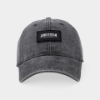 James B. Beam Washed Black Hat with logo patch, front view