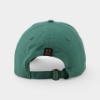 Back view of the Knob Creek Green Patch Cap with an adjustable fabric strap, metal buckle, and KY US woven label.